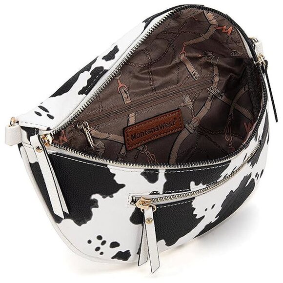 Crossbody Bags Bum Bag for Women Trendy-Cow Black - Picture 6 of 7